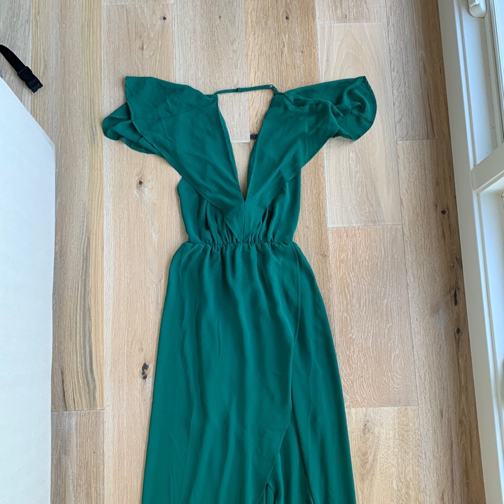 Romeo + Juliet emerald green high low dress. Size M.
